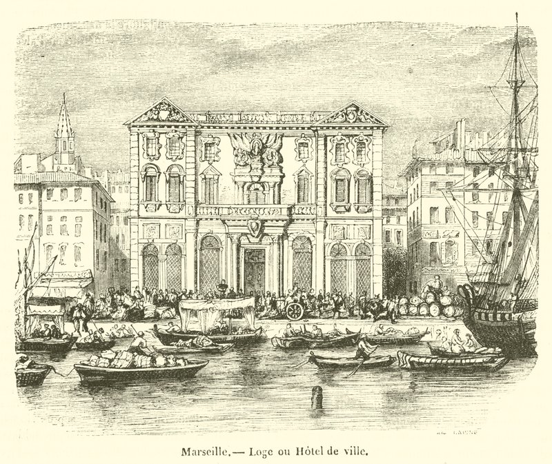 Marsilya, Belediye Binası (gravür) by French School