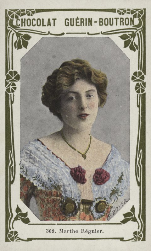 Marthe Regnier (renkli fotoğraf) by French School