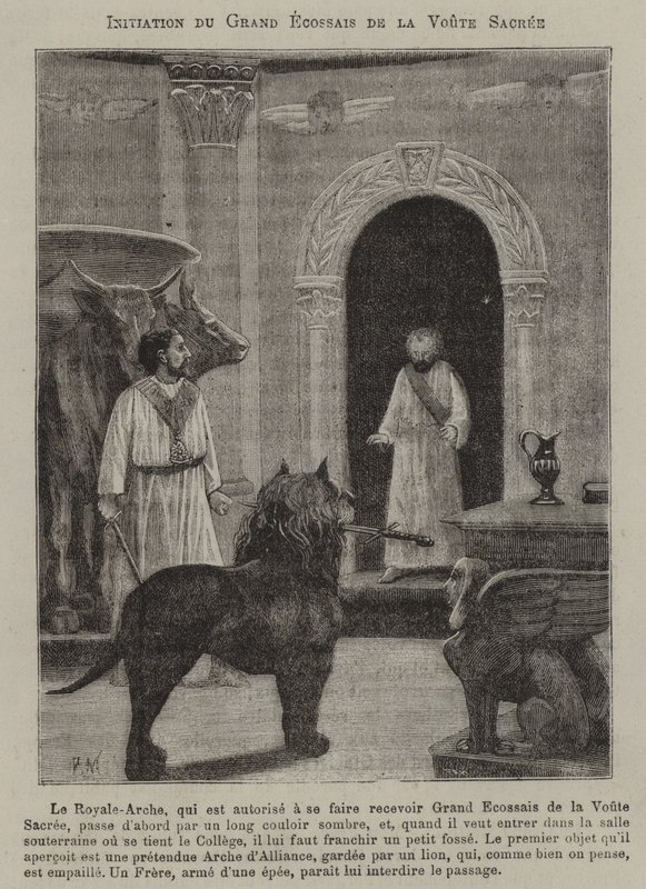 Masonik kabul töreni (gravür) by French School