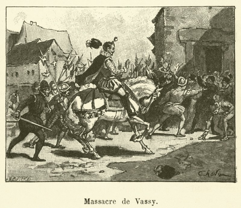 Massacre de Vassy (gravür) by French School