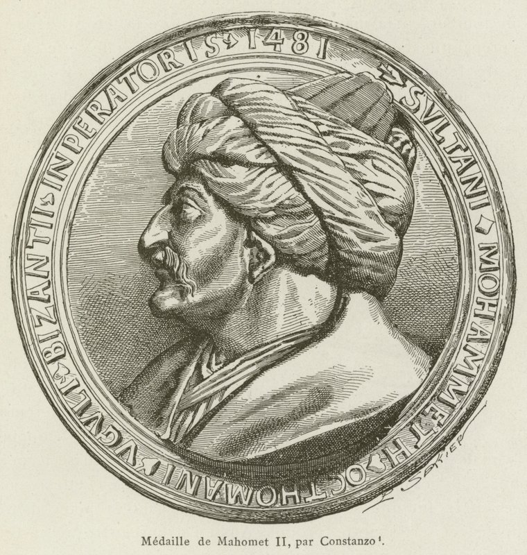 Mahomet II Madalyası, Constanzo tarafından (gravür) by French School