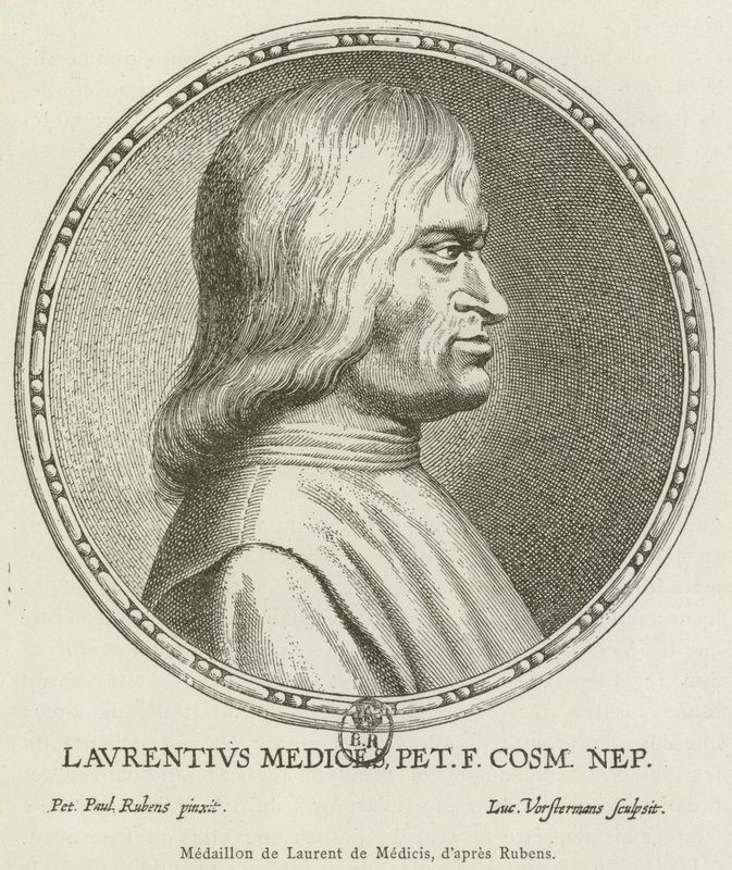 Laurent de Medicis Madalyası (gravür) by French School
