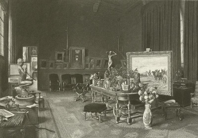 Meissoniers Atölyesi (gravür) by French School