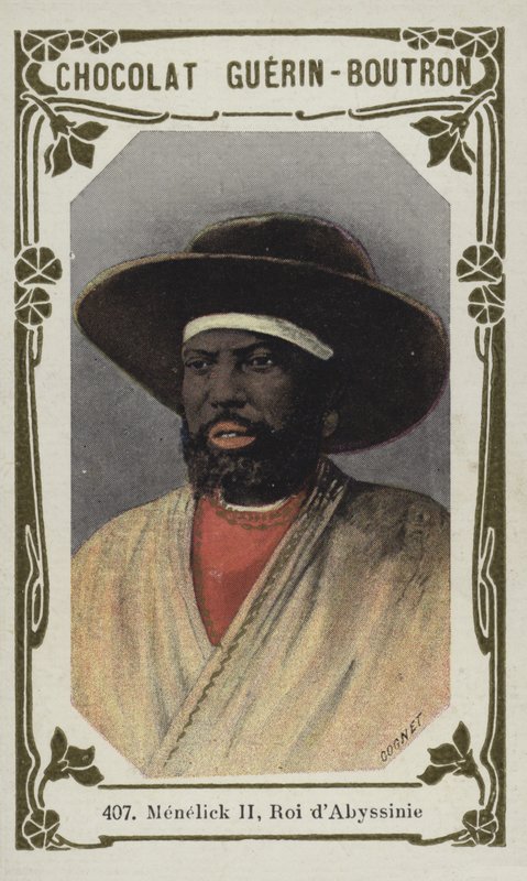 Menelick II, Habeş Kralı (renkli fotoğraf) by French School