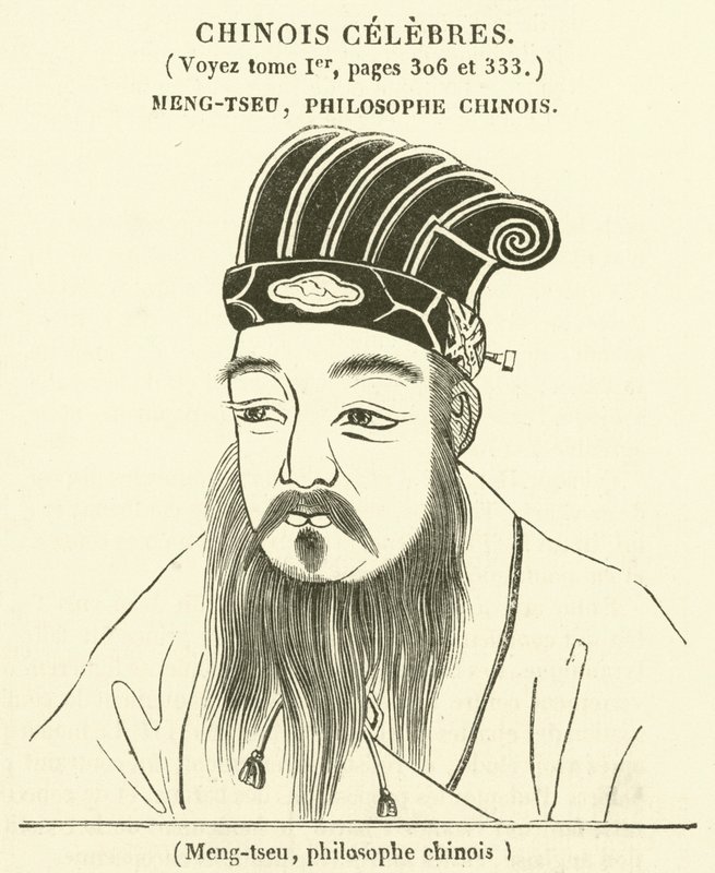 Meng-tzu, Çinli filozof (gravür) by French School