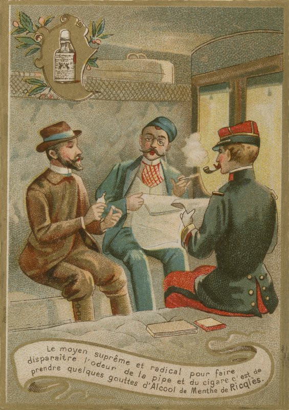 Menthe de Ricqles, ticaret kartı by French School