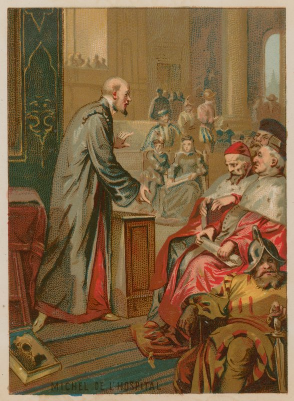 Michel de lHopital Estates General ile konuşuyor by French School