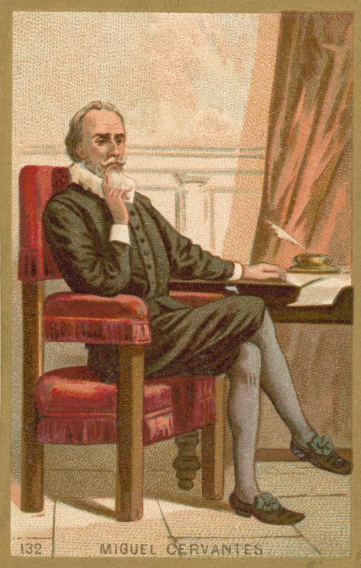 Miguel de Cervantes, İspanyol romancı, şair ve oyun yazarı by French School