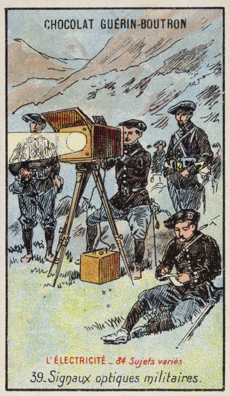 Askeri optik sinyaller (chromolitho) by French School