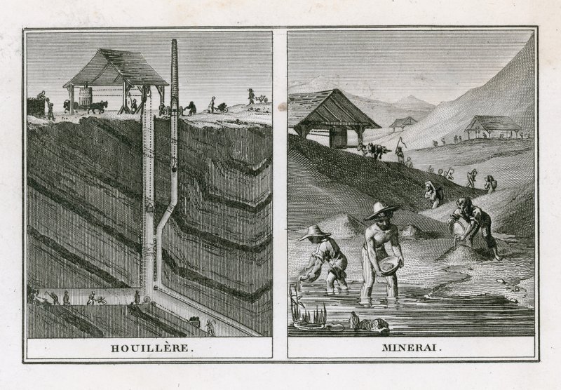 madencilik sahneleri by French School