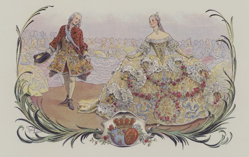 Minuet (renkli taş) by French School