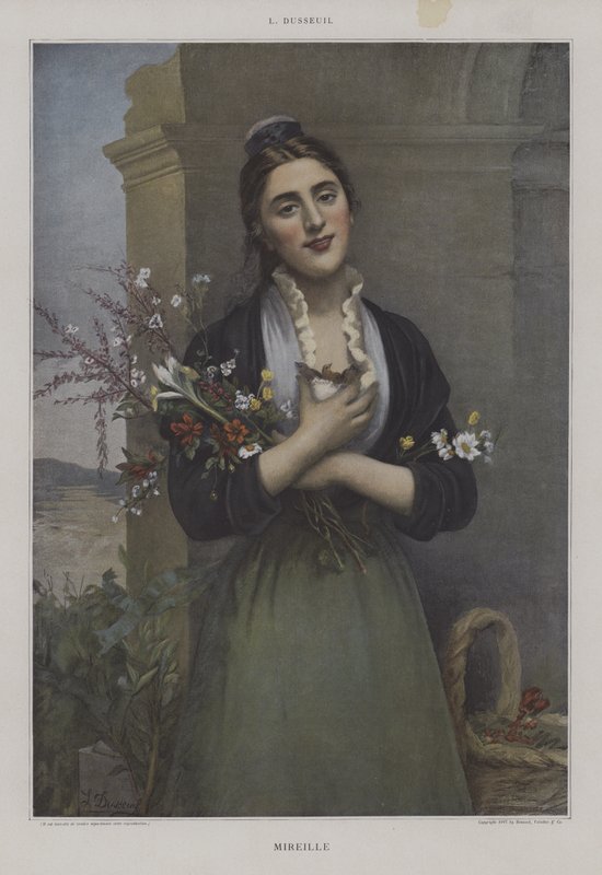 Mireille (renkli taş) by French School