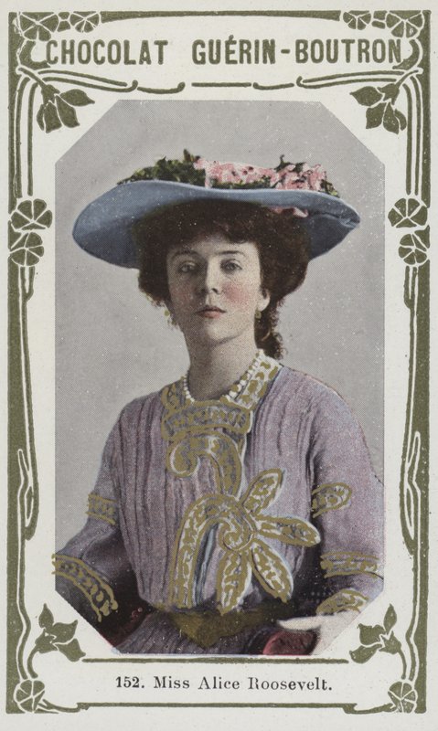 Bayan Alice Roosevelt (renkli fotoğraf) by French School