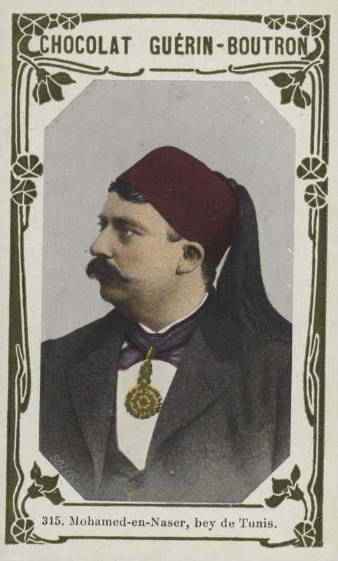 Mohamed-en-Naser, bey de Tunus (renkli fotoğraf) by French School
