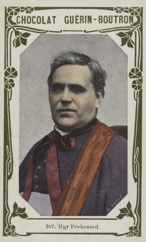Monsenyör Pechenard (renkli fotoğraf) by French School