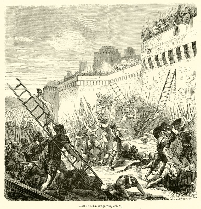 Mort de Seba (gravür) by French School