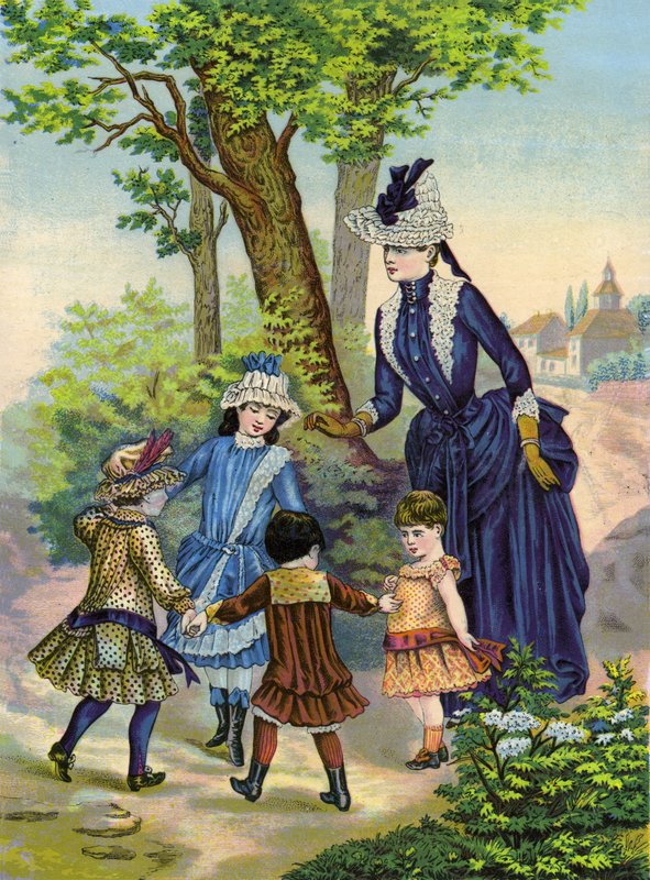 Ülkede oynayan çocuklu anne by French School