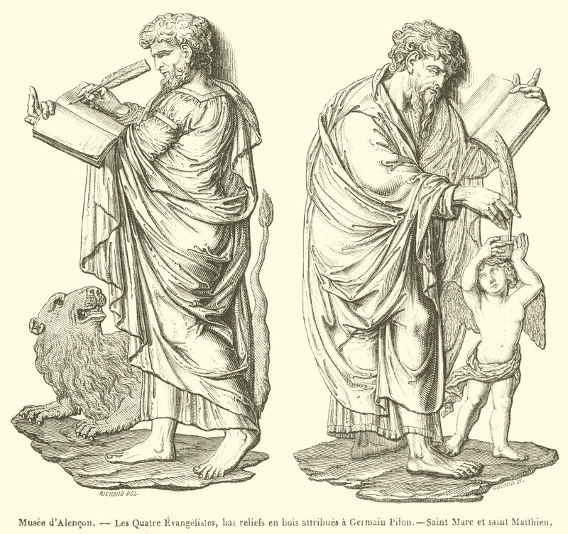 Alencon Müzesi, The Four Evangelists, Germain Pilon, Saint Mark ve Saint Matta
