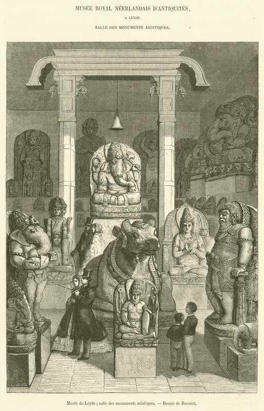 Leiden Müzesi, Asya Anıtları Salonu (gravür) by French School