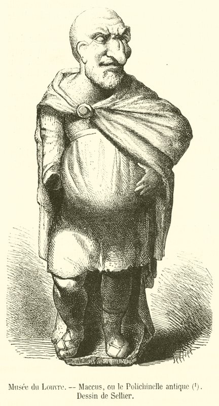 Louvre Müzesi, Maccus veya antik Polichinelle (gravür) by French School