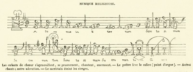 Dini müzik (gravür) by French School