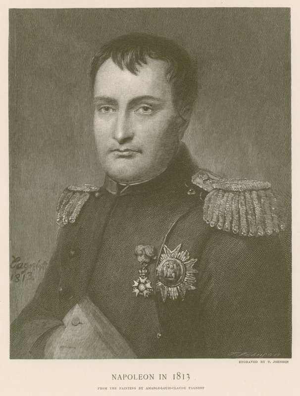 1813 yılında Napolyon by French School