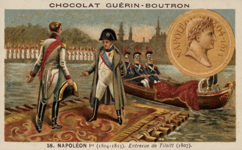 Napolyon Tilsit'te Rusya Kralı I. Aleksandr ile tanışır by French School