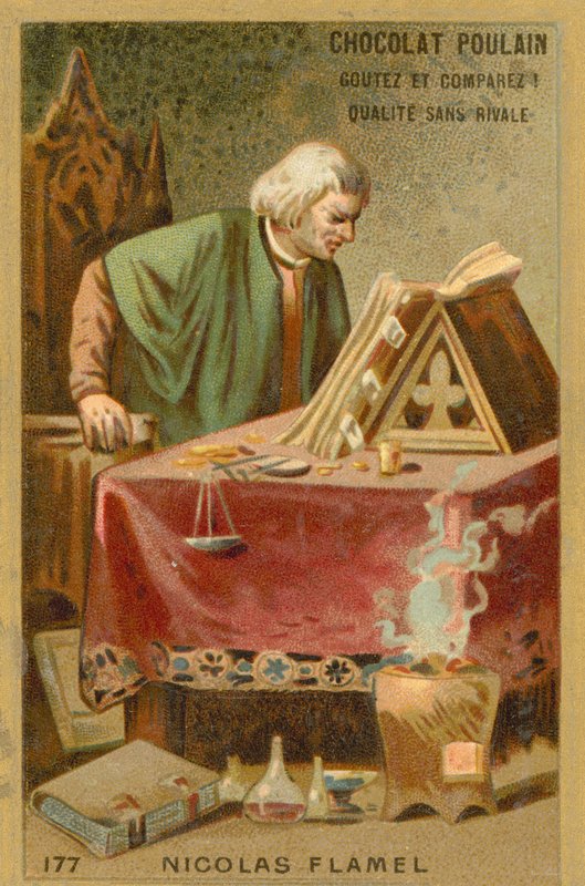Nicolas Flamel, Fransız kâtip ve el yazması satıcısı by French School