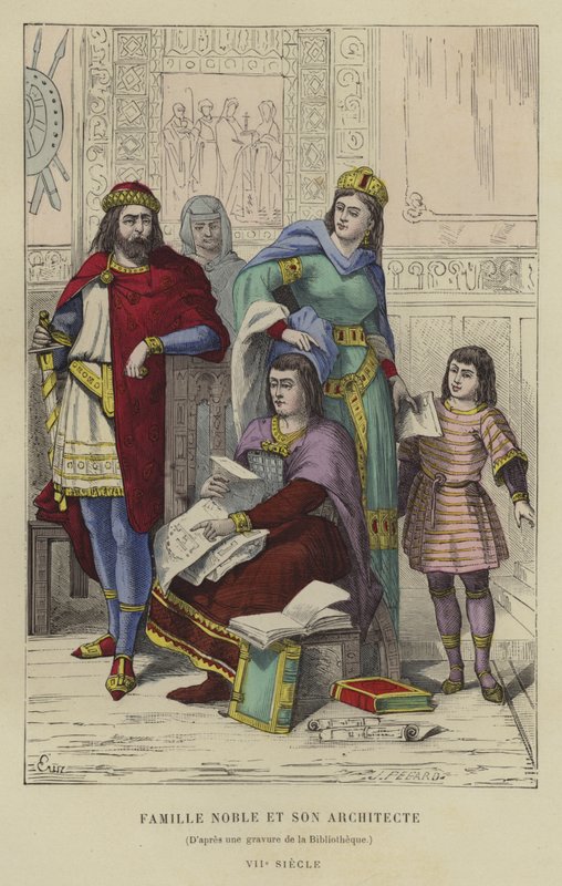 Soylu aile ve mimarları, 7. Yüzyıl by French School