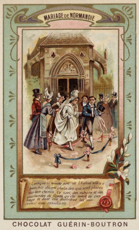 Normandiya düğünü (chromolitho) by French School