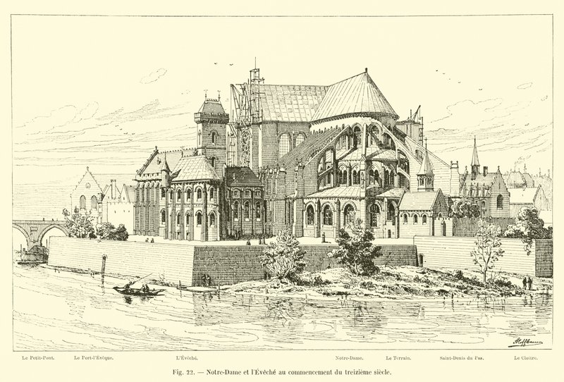 Notre-Dame ve Piskopos on üçüncü yüzyılın başında by French School