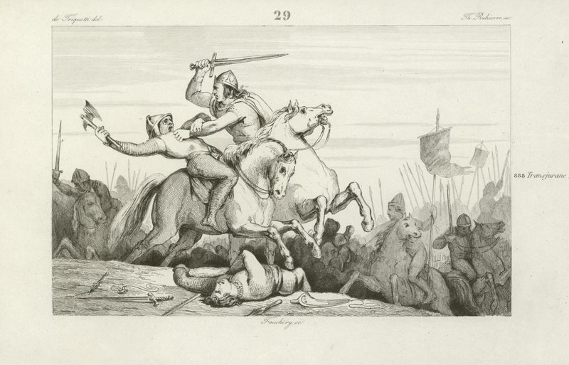 Batı Francia Kralı Odo, Vikinglerle savaşıyor by French School
