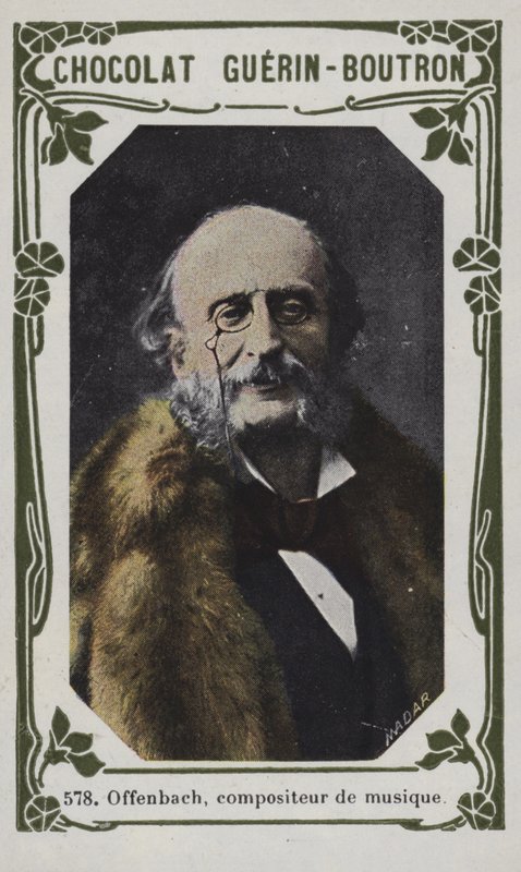 Offenbach, müzik bestecisi (renkli fotoğraf) by French School