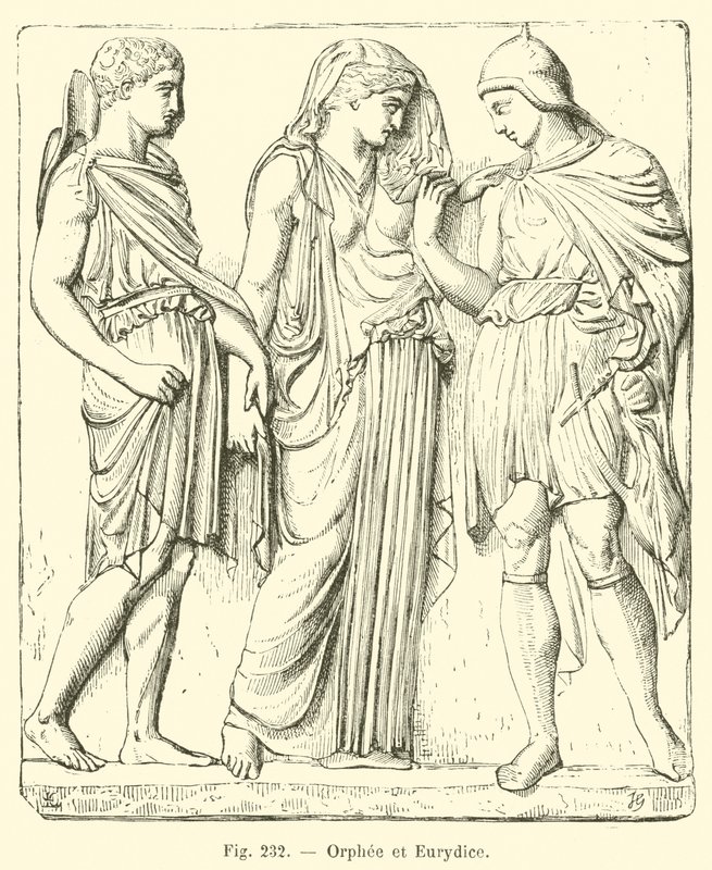 Orphee ve Eurydice (gravür) by French School