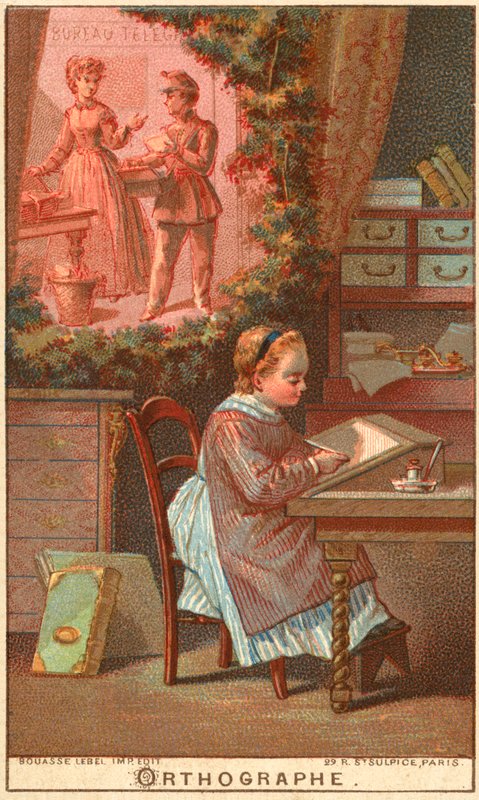 Ortografi (kromolitho) by French School