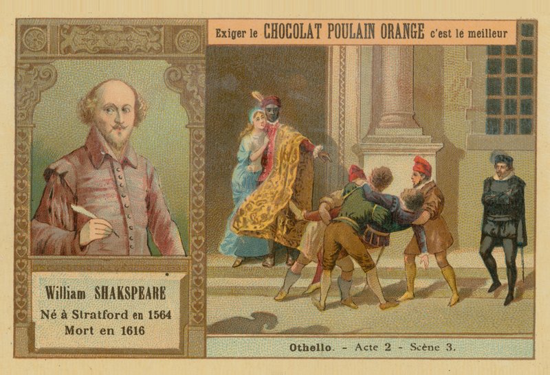 Othello, Çikolatalı Poulain Orange ticaret kartı by French School