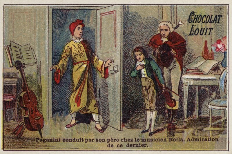 Babası tarafından müzisyen Alessandro Rolla ile tanışmak için alınan Paganini by French School