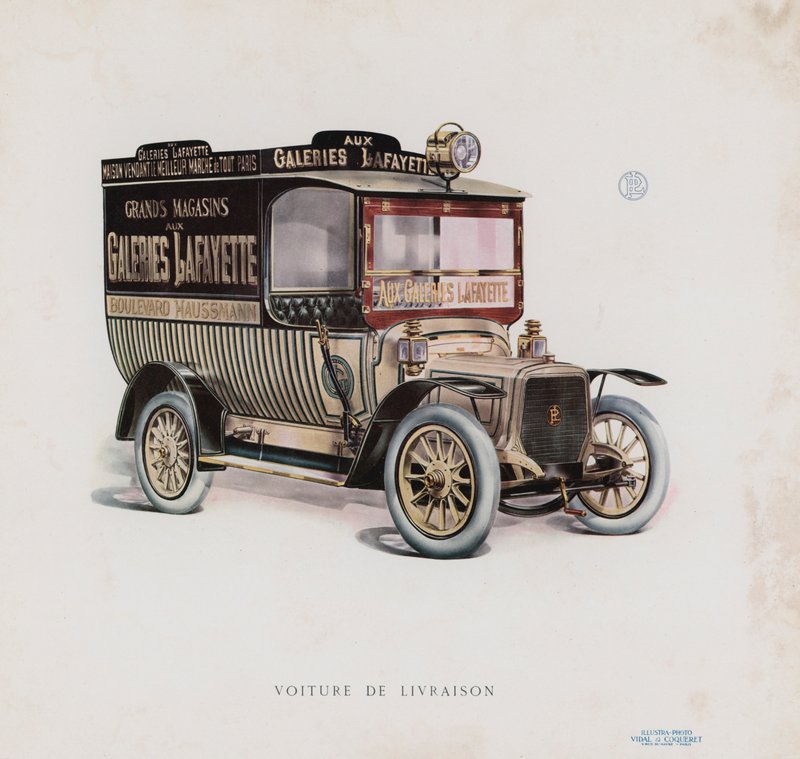 Panhard & Levassor kataloğundan sayfa (renkli taş) by French School