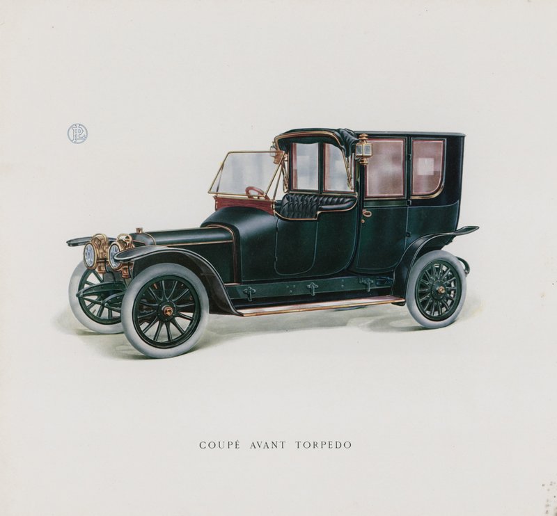 Panhard & Levassor kataloğundan sayfa (renkli taş) by French School