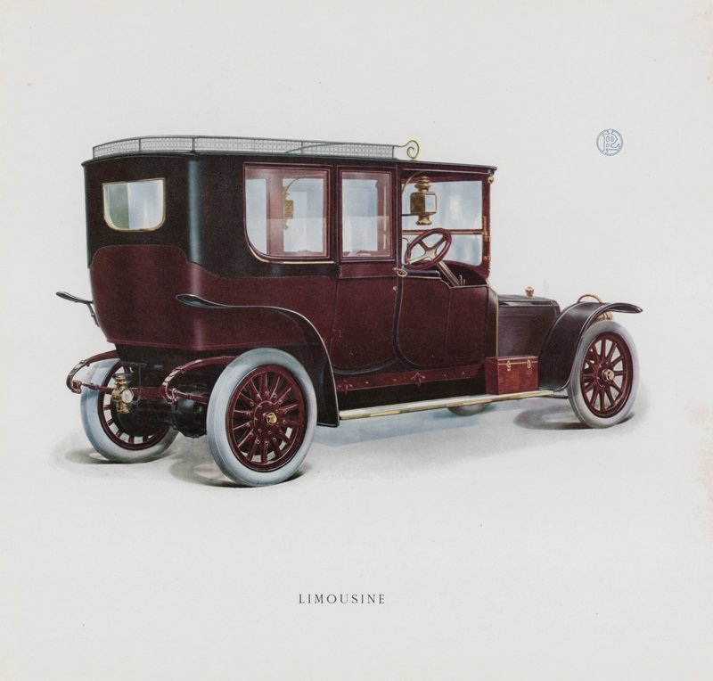 Panhard & Levassor kataloğundan sayfa (renkli taş) by French School