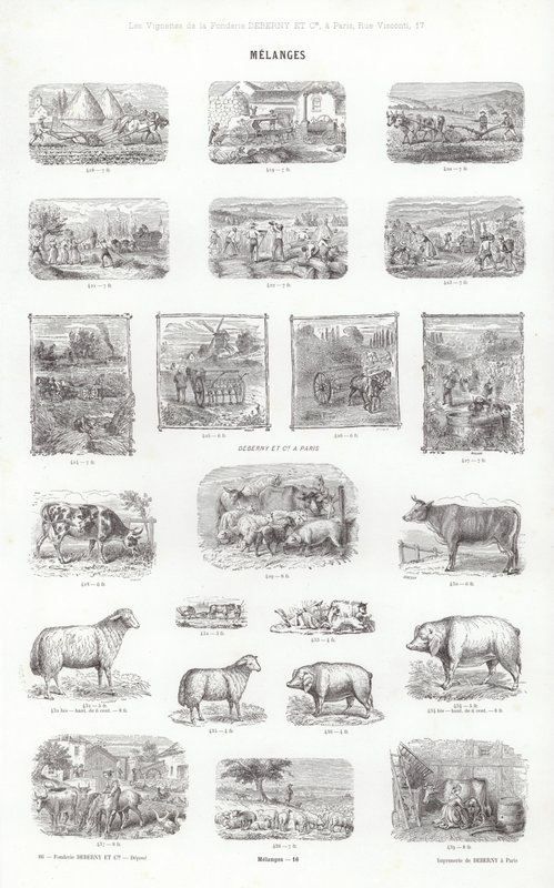 Tipografik Vinyetlerden Sayfa (gravür) by French School