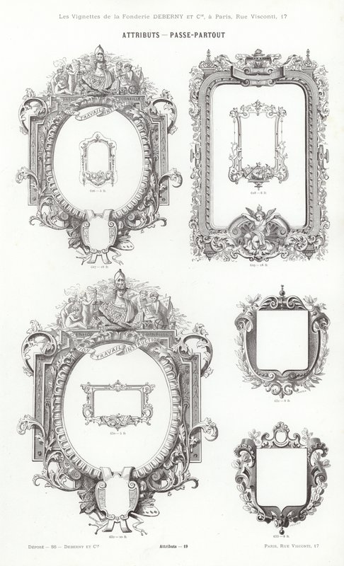 Vinyet Tipografilerinden Sayfa (gravür) by French School