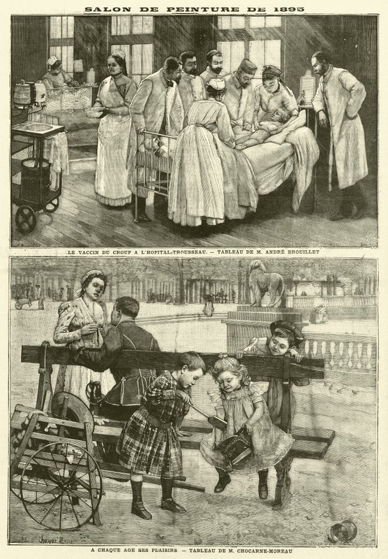 1895 Paris Salonunda sergilenen resimler (gravür) by French School