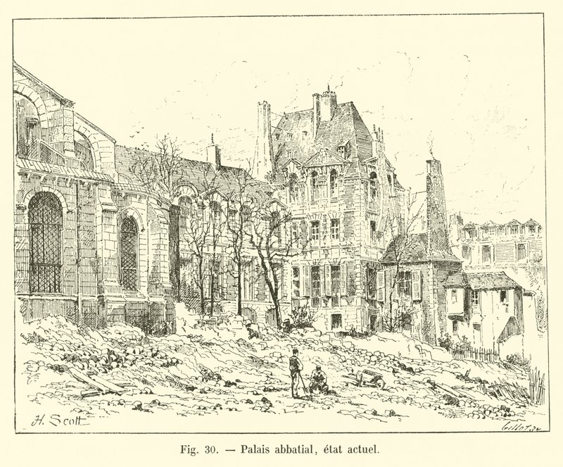 Abbey sarayı, mevcut durum by French School