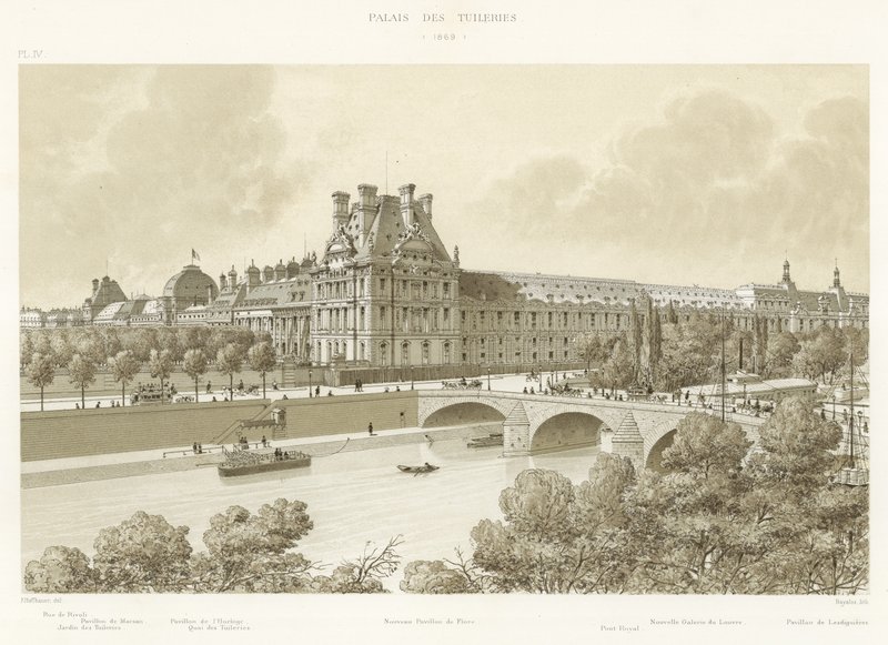 Tuileries Sarayı, 1869 by French School