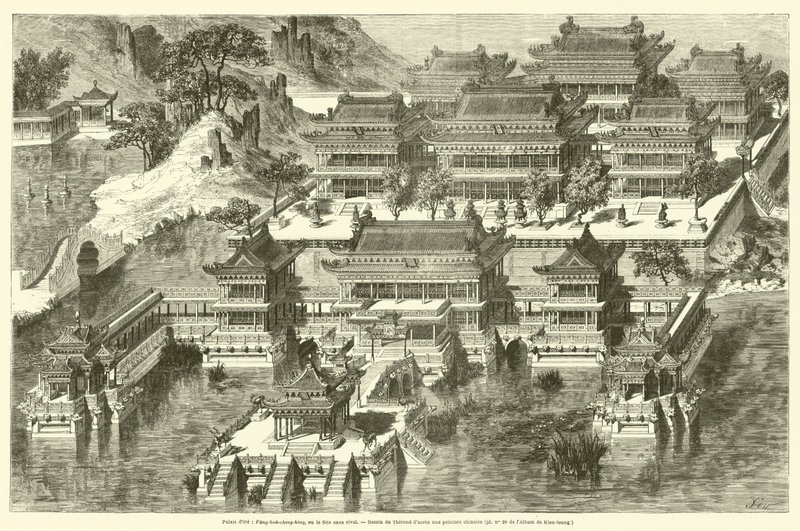Yazlık Saray, Fang-hou-ching-king veya Rakipsiz Site (gravür) by French School
