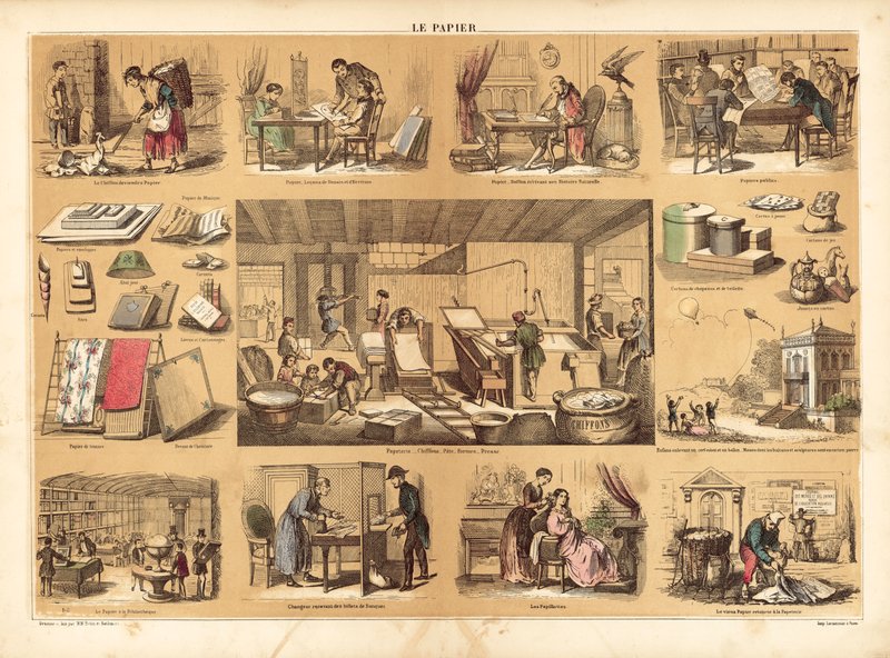 Kağıt (renkli taş) by French School