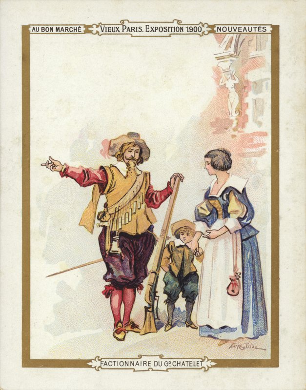 Paris Fuarı 1900, Cavalier yolu gösteriyor by French School