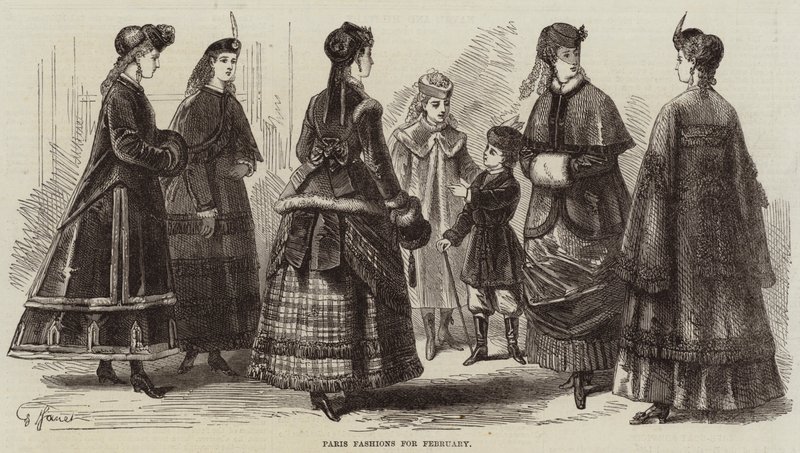 Şubat ayı Paris Modası (gravür) by French School