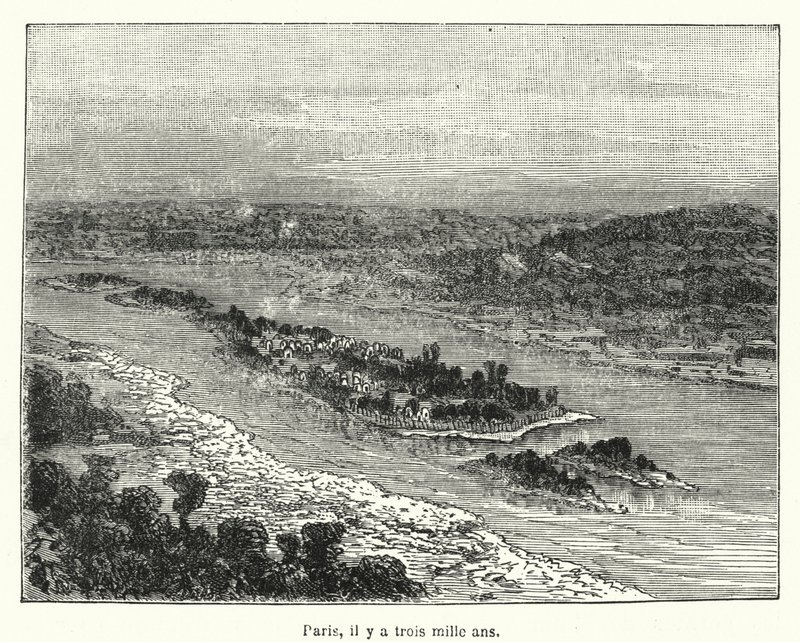 Paris, üç bin yıl önce (gravür) by French School